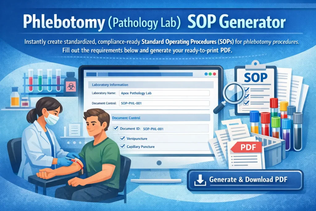 Phlebotoy SOPs Generator