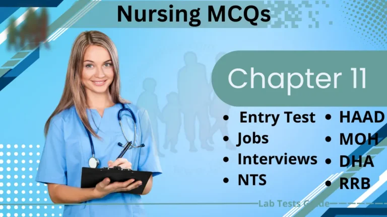 Chapter 11: Nursing MCQs