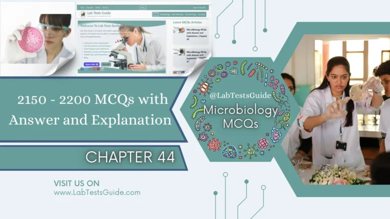MicroBiology MCQs with Answer and Explnation | Chapter 44