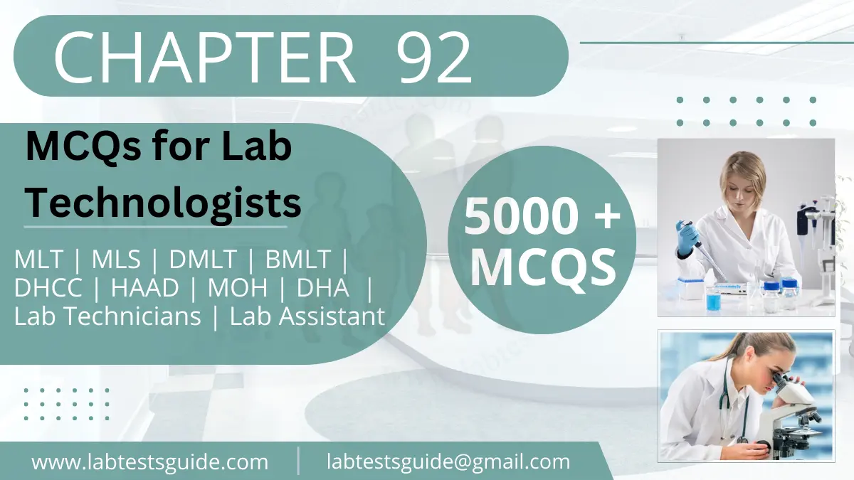 MCQs Chapter 92 (Biochemistry)