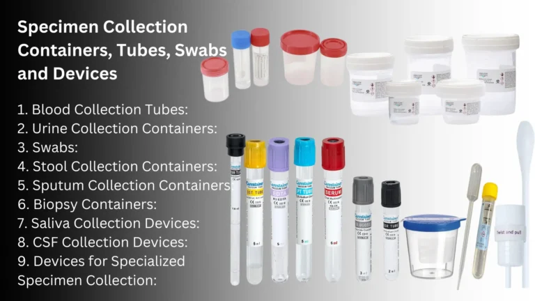 9 Types of Specimen Collection Containers, Tubes, Swabs and Devices