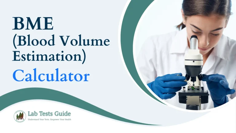 Blood Volume Estimation Calculator