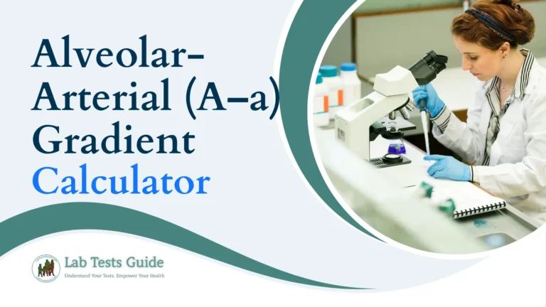 Alveolar-Arterial (A–a) Gradient Calculator