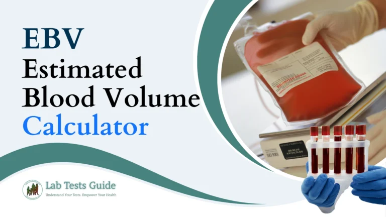 Estimated Blood Volume (EBV) Calculator
