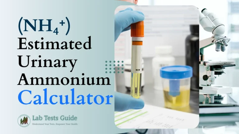 Estimated Urinary Ammonium (NH₄⁺) Calculator