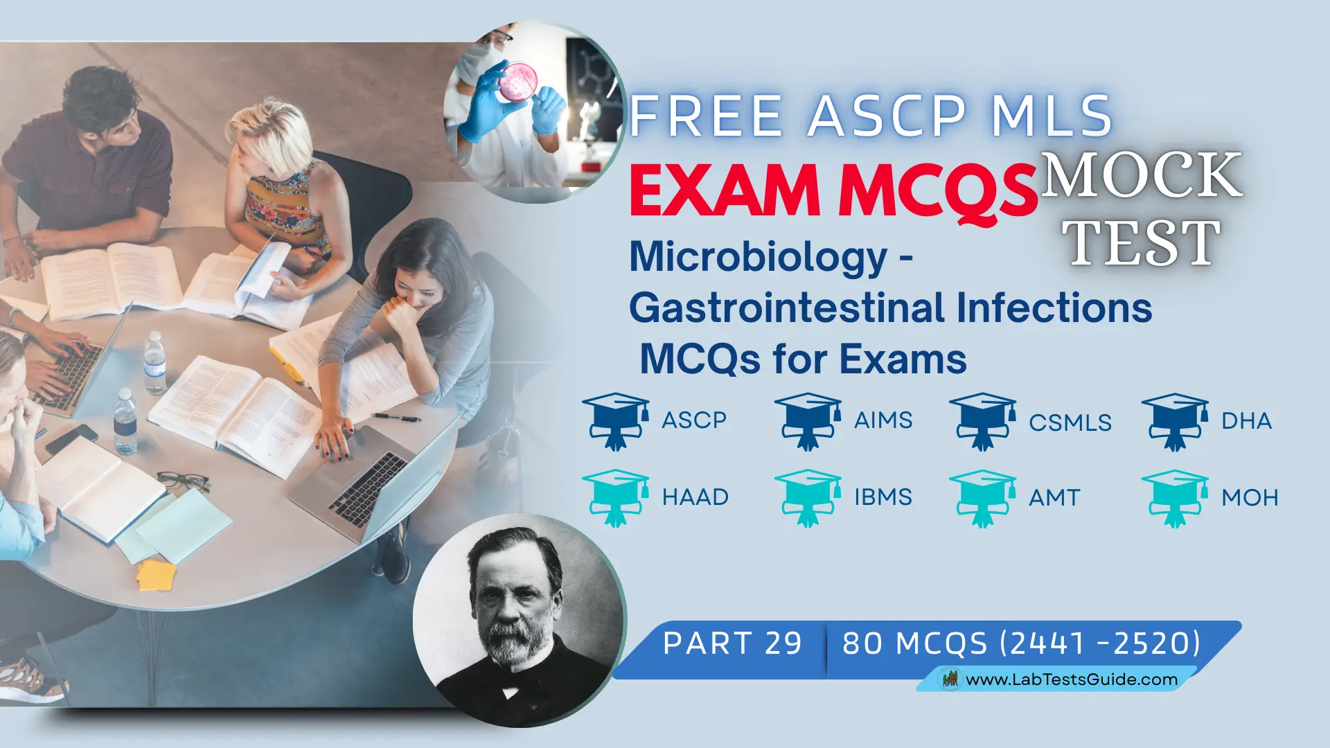 Free ASCP MLS Exam Practice Questions Mock Test Part 29 – Microbiology - Gastrointestinal Infections