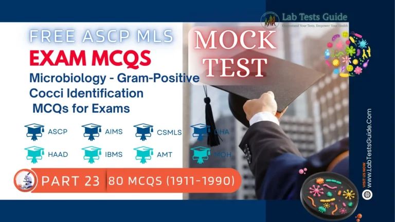 Mock Formate Free ASCP MLS Exam Practice Questions Mock Test Part 23 – Microbiology – Gram-Positive Cocci Identification