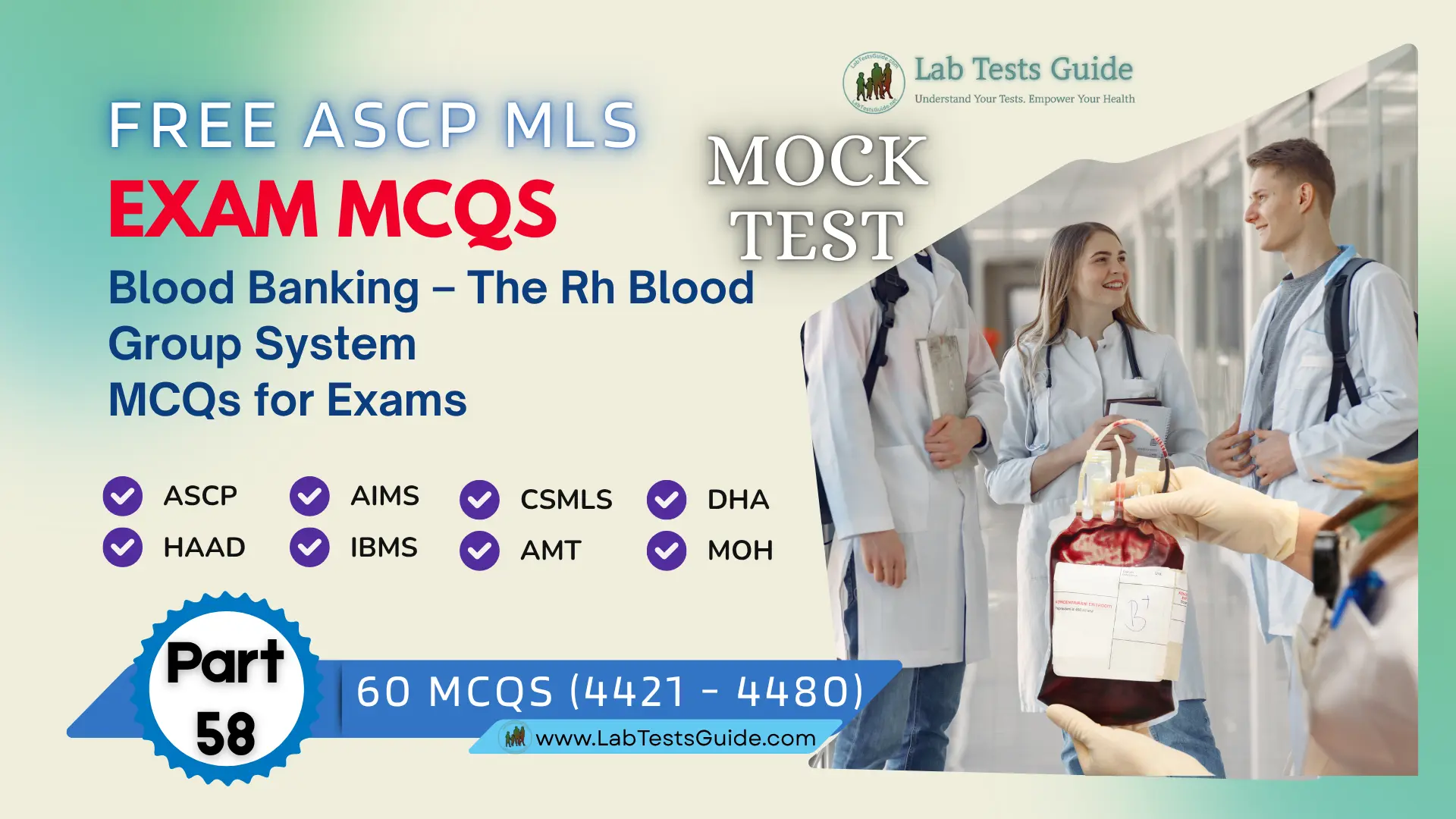 Free ASCP MLS Blood Banking Exam Mock Test – Part 58 The Rh Blood Group System