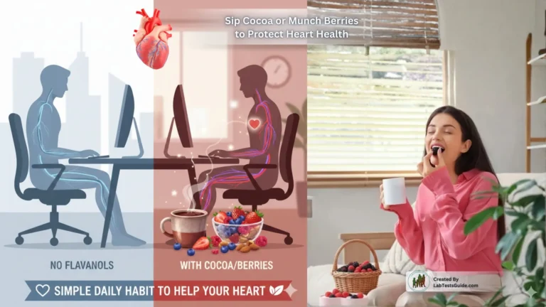 Sitting for Long Periods Sip Cocoa or Munch Berries to Protect Heart Health, Experts Say