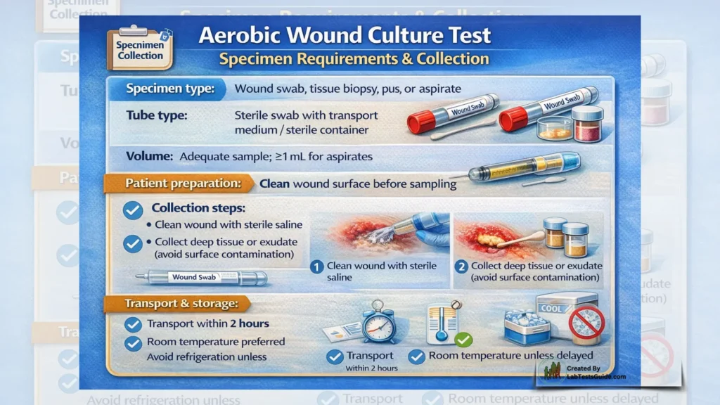 Aerobic Wound Culture Test Specimen Requirements & Collection