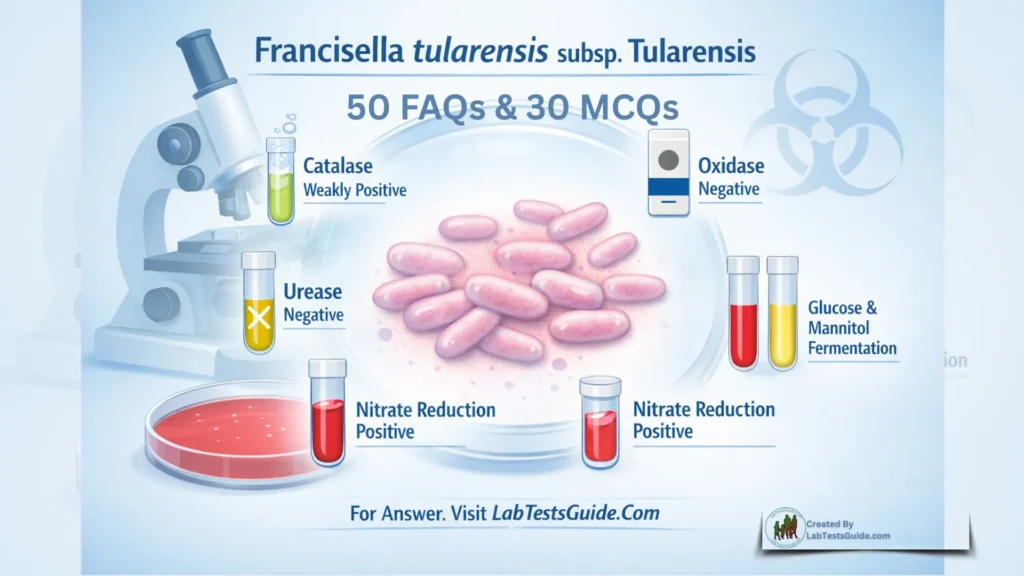 Biochemical Test of Francisella tularensis subsp. Tularensis FAQs and MCQs