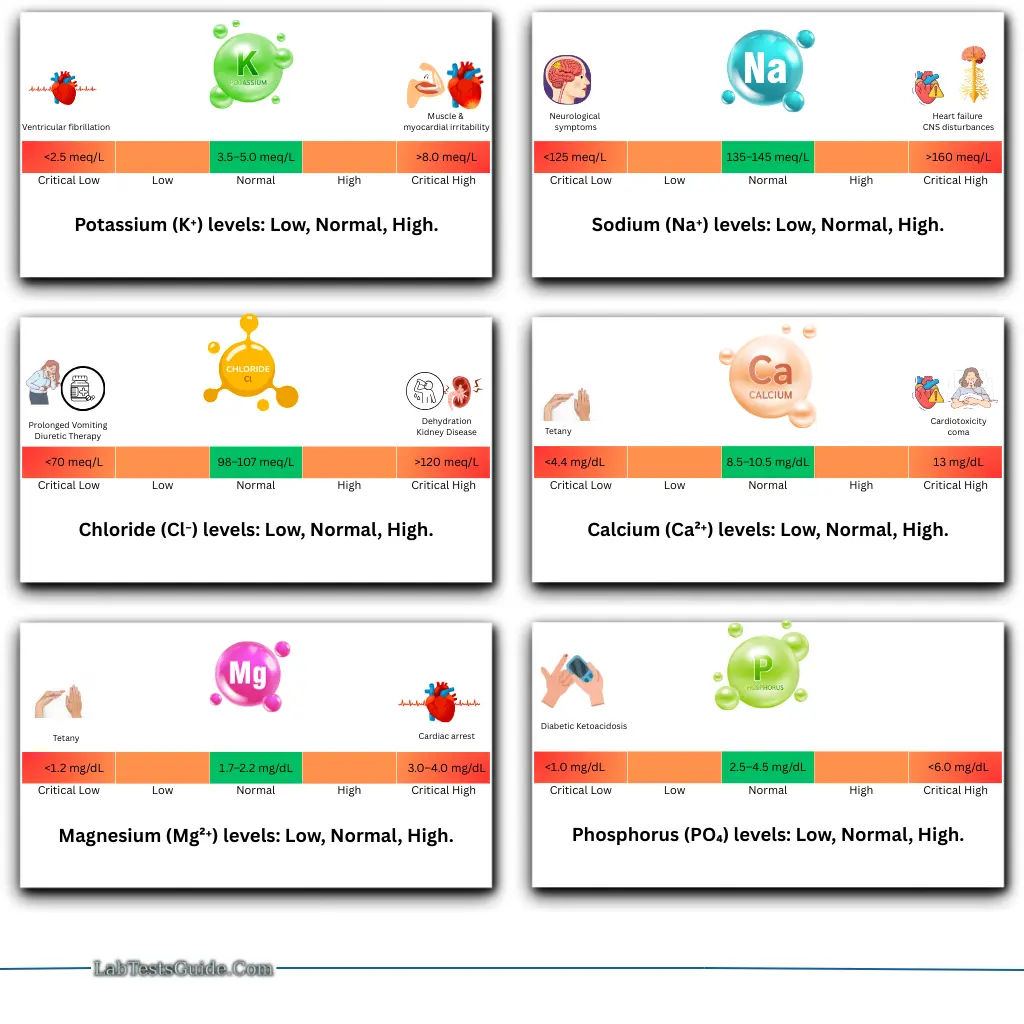 Electrolyte Panel Normal and Critical Values