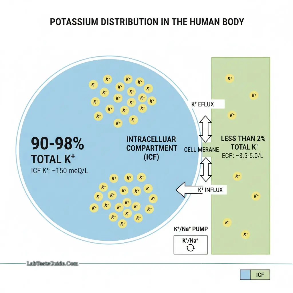 Intracellular vs Extracellular Potassium