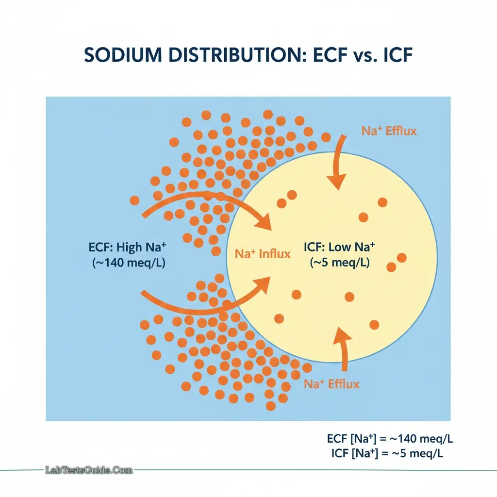 Sodium Distribution ECF vs ICF