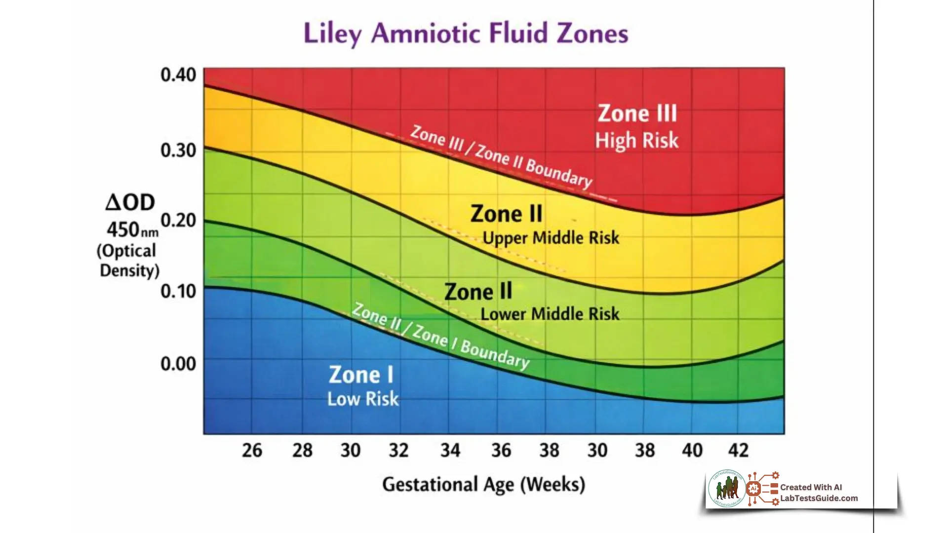 Amniotic Zones (Liley Chart)