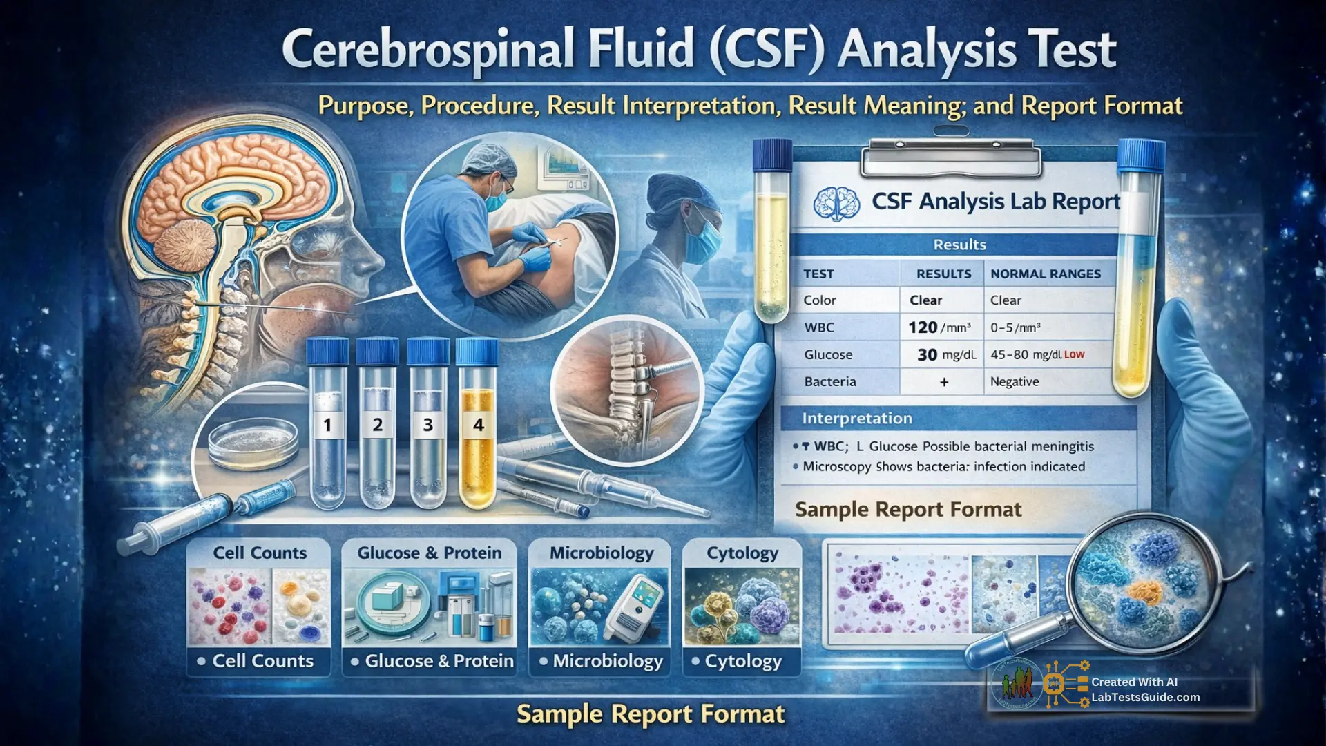 Cerebrospinal Fluid (CSF) Analysis Test