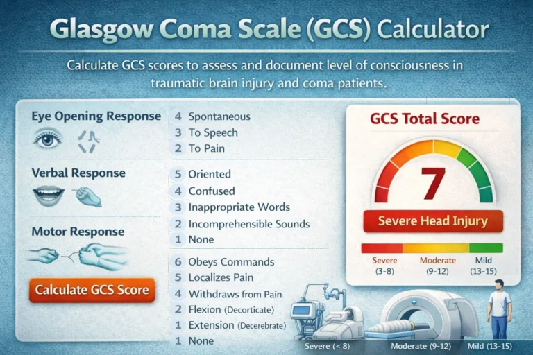 Glasgow Coma Scale (GCS) Calculator