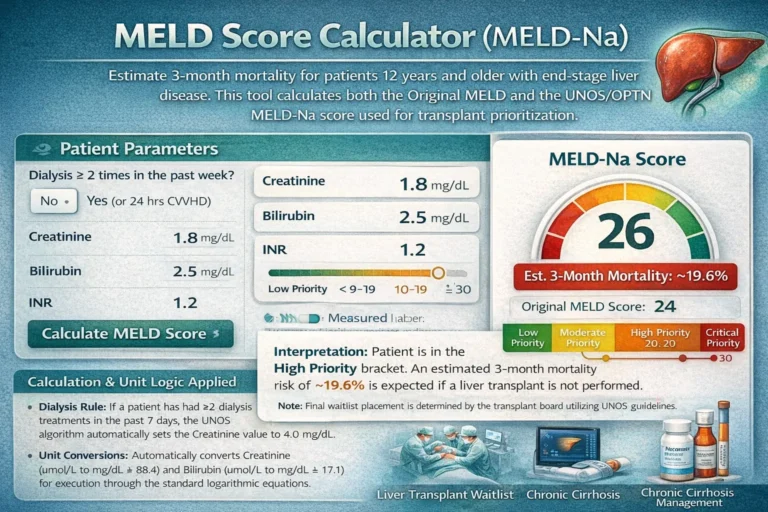 MELD Score Calculator (MELD-Na)