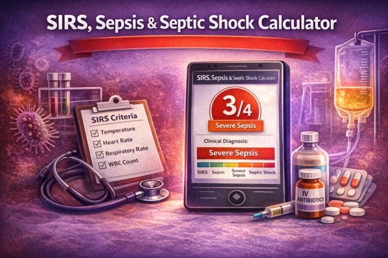 SIRS, Sepsis & Septic Shock Calculator