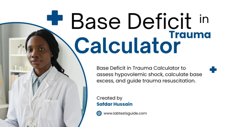 Base Deficit in Trauma Calculator