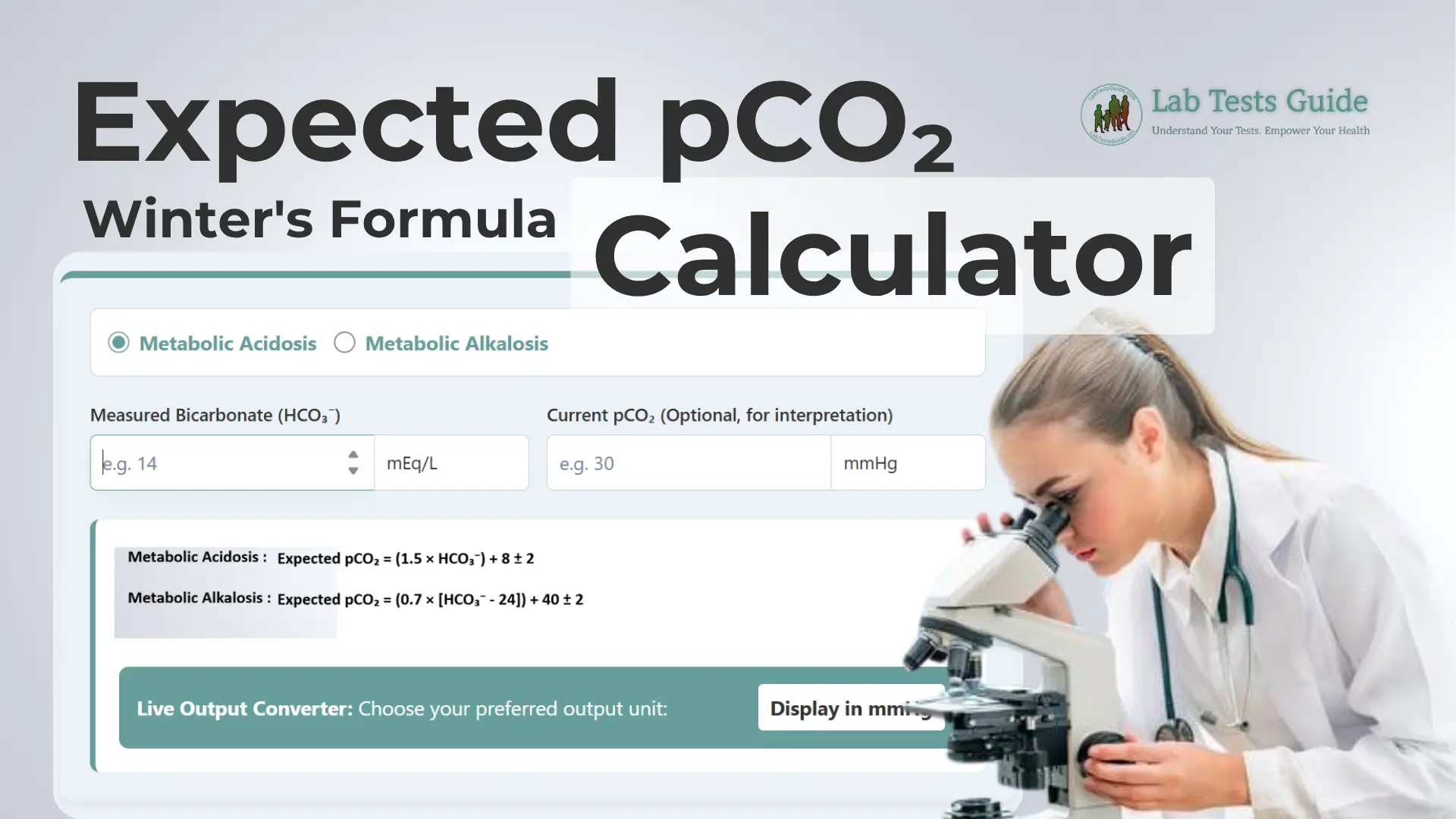 Expected pCO₂ Calculator (Winter's Formula)