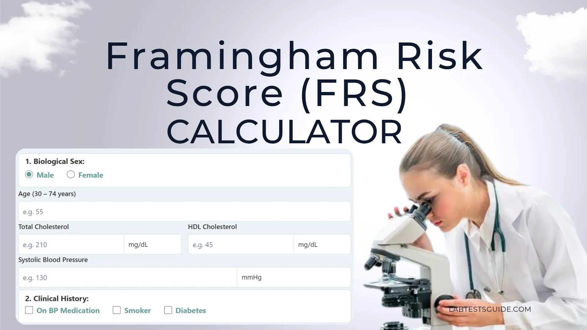 Framingham Risk Score (FRS) Calculator Framingham Risk Score (FRS) Calculator