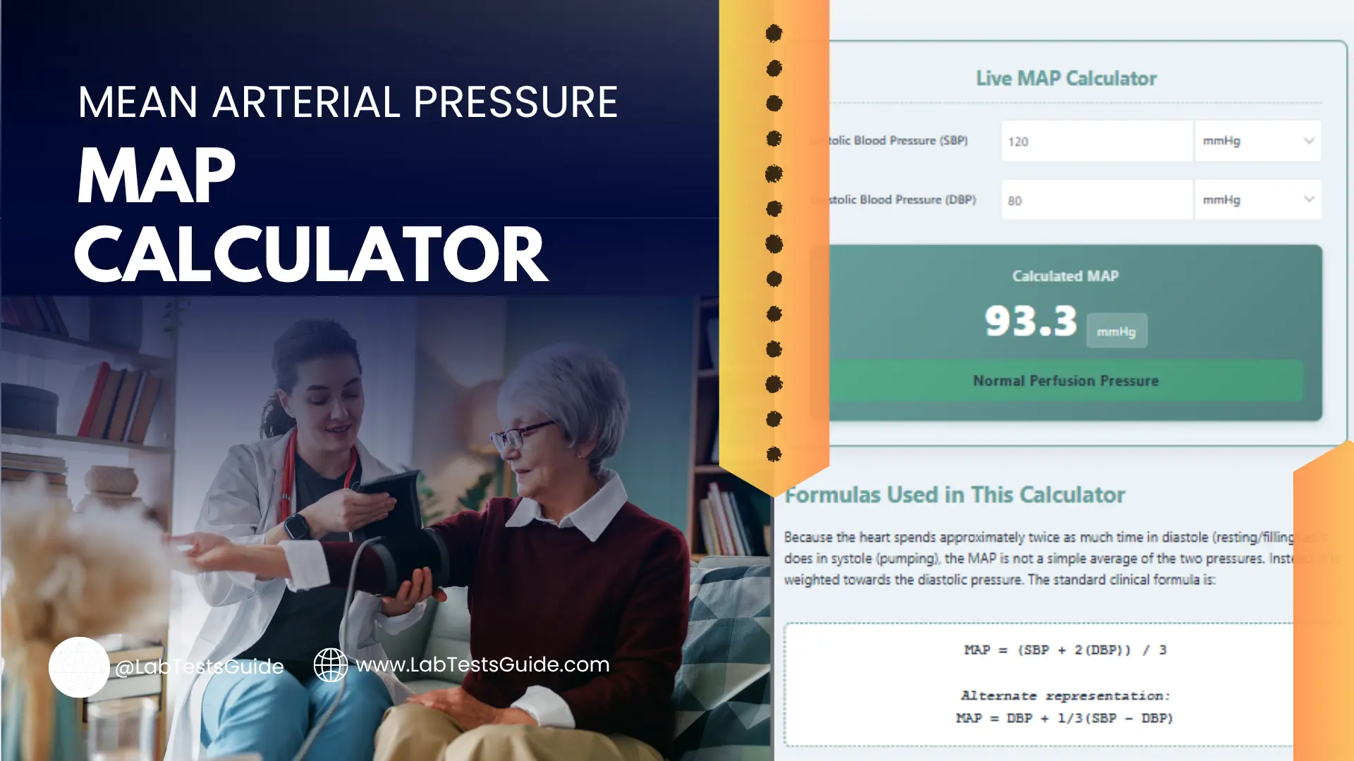 Mean Arterial Pressure (MAP) Calculator