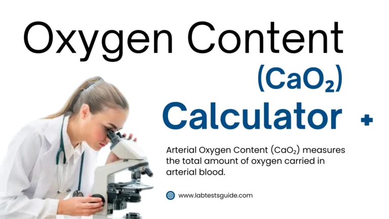 Oxygen Content (CaO₂) Calculator