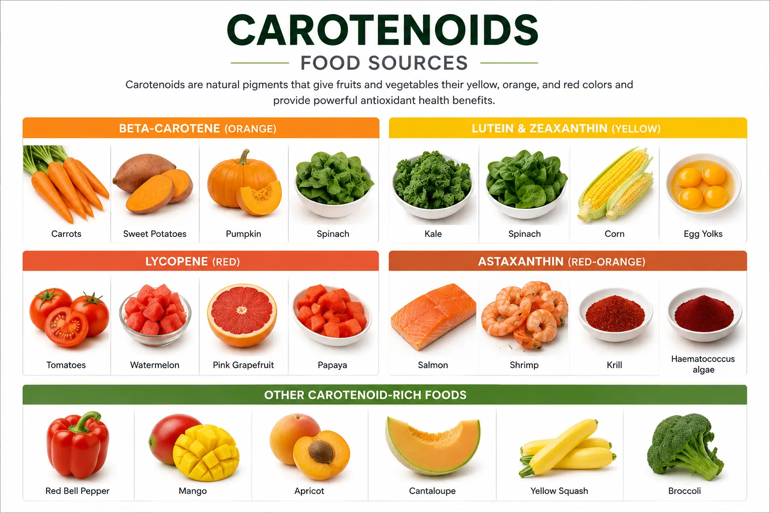Carotenoid-based food sources