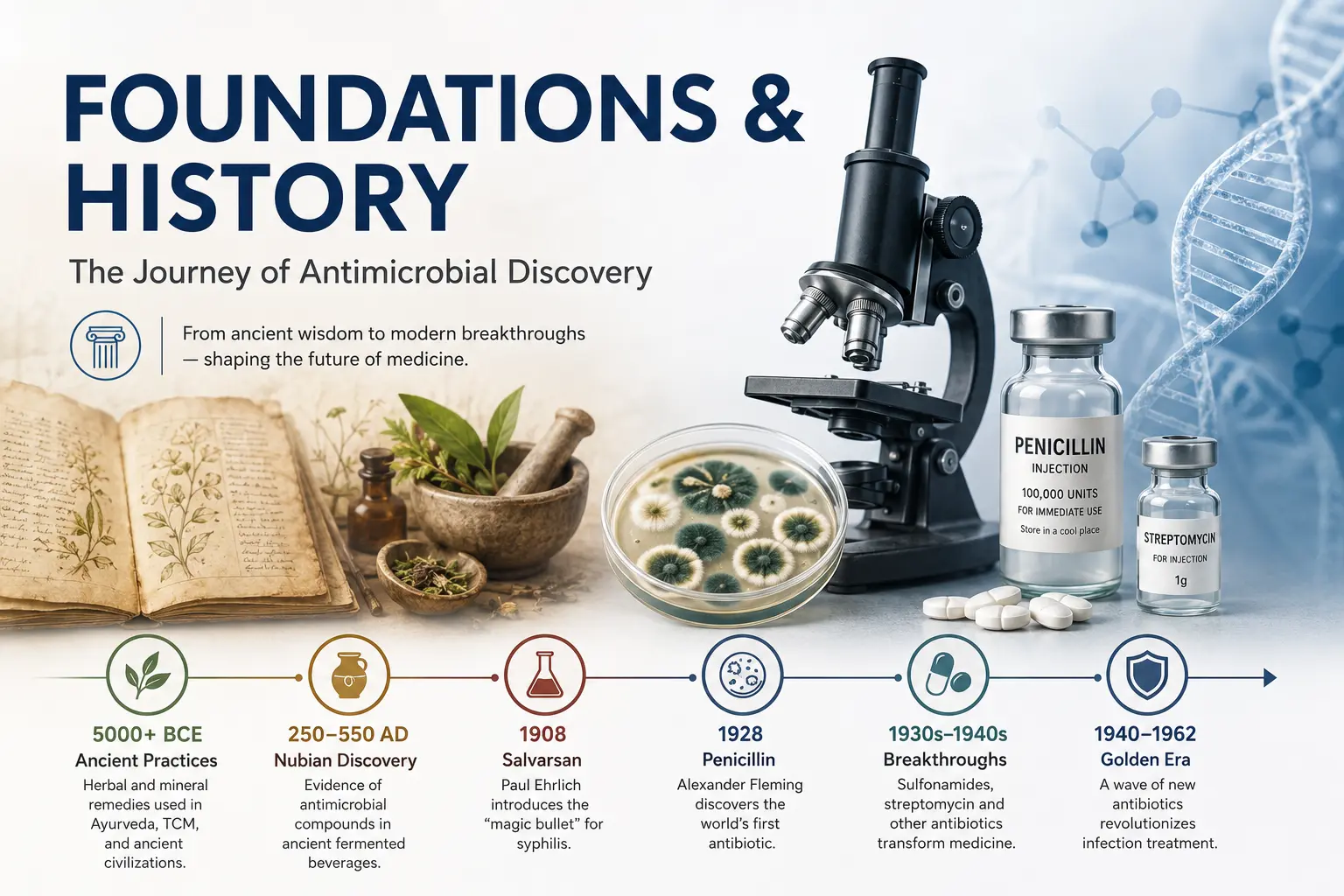 Foundations & History of Antimicrobial Agents & Antimicrobial Resistance Foundations & History of Antimicrobial Agents & Antimicrobial Resistance