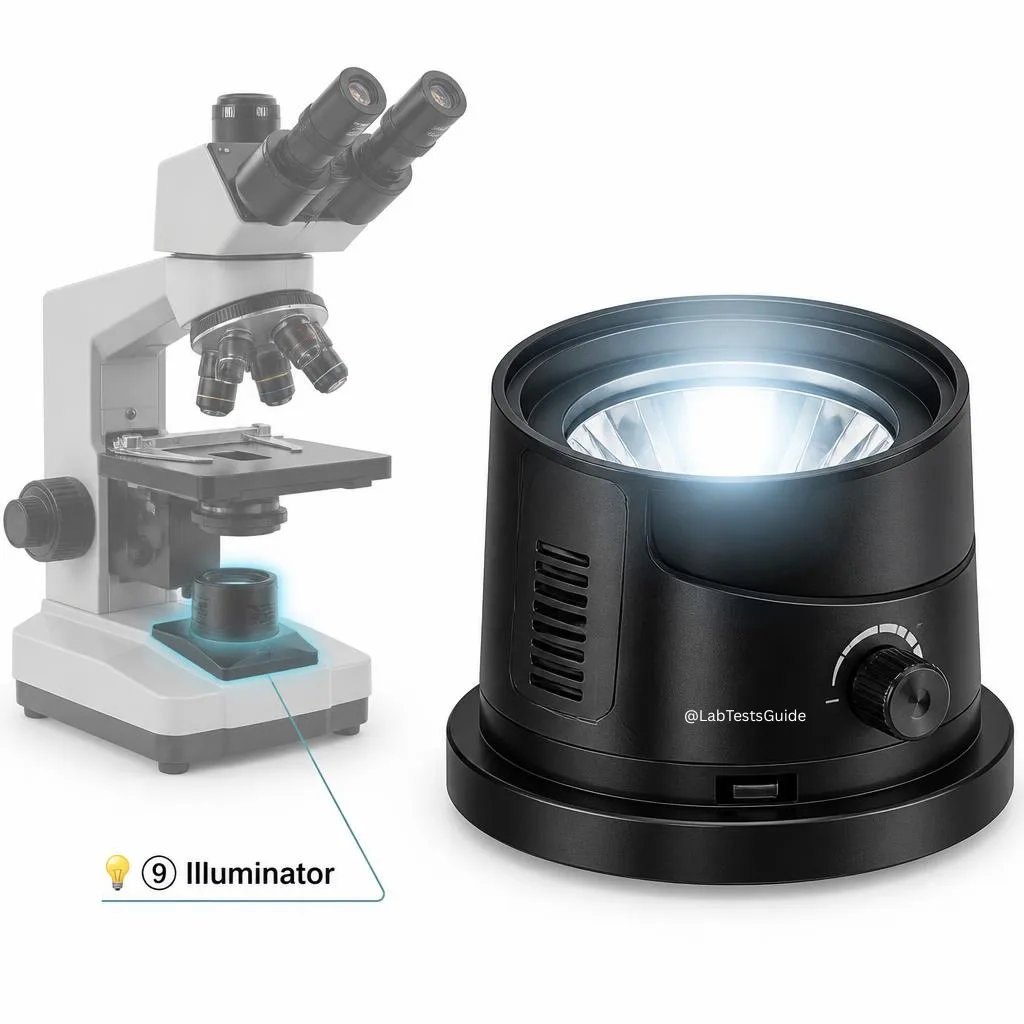 Microscope illuminator light source LED lamp