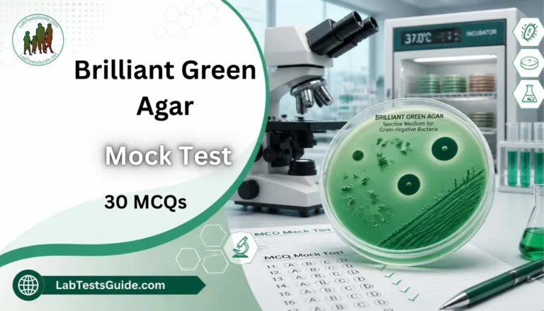 Brilliant Green Agar 30 MCQs Mock Test