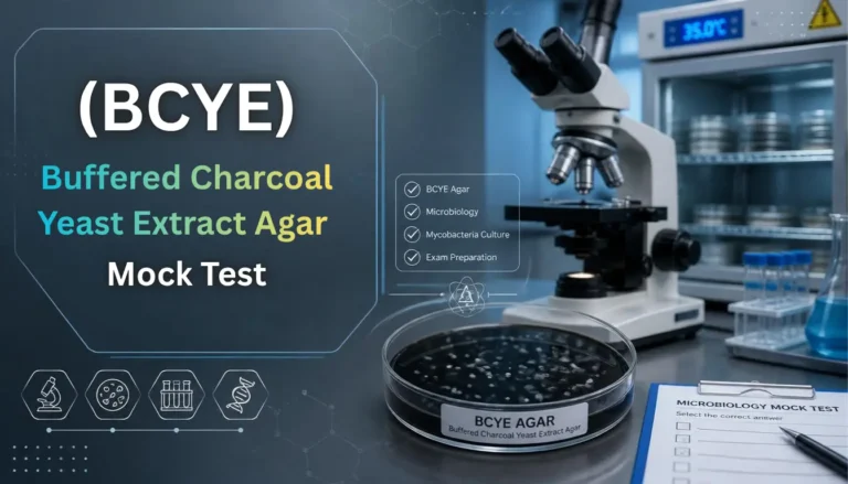 Buffered Charcoal Yeast Extract Agar (BCYE) 30 MCQS Mock Test