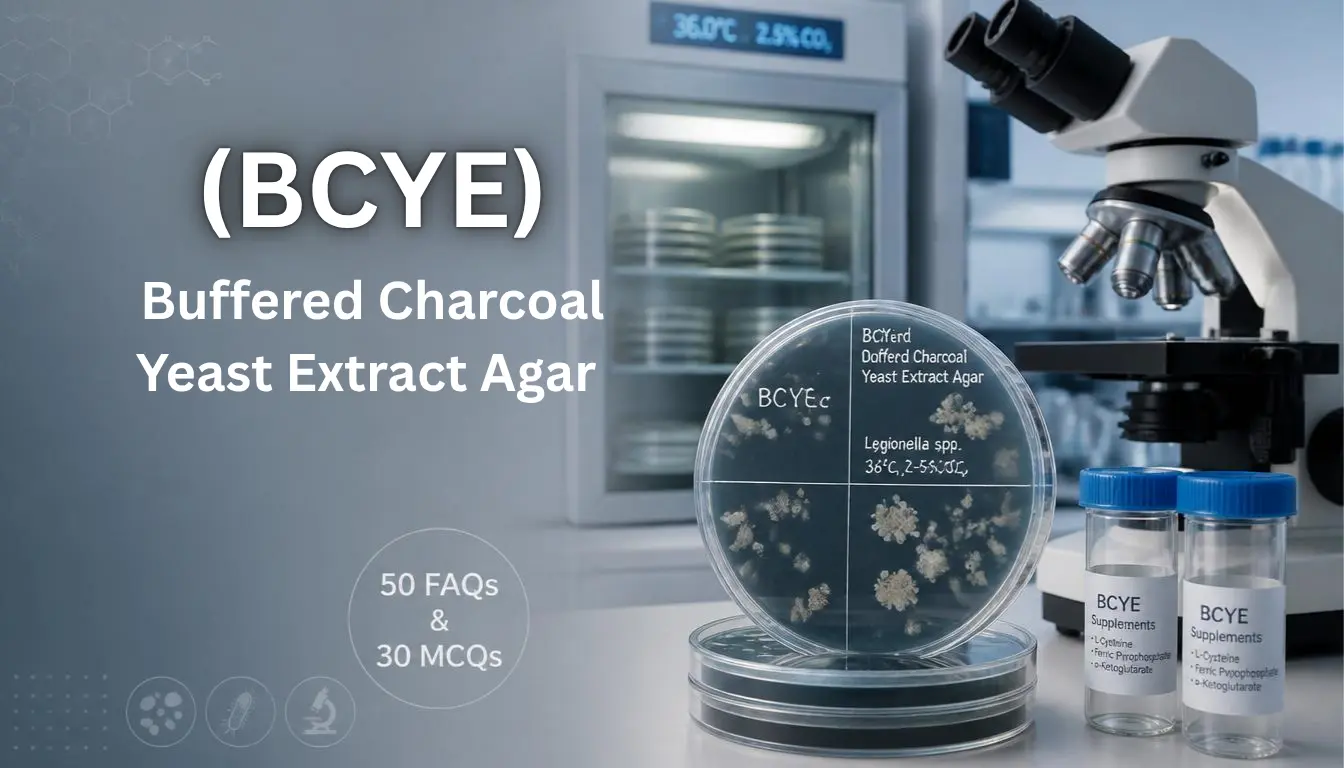 Buffered Charcoal Yeast Extract Agar (BCYE) 50 FAQs and 30 MCQS