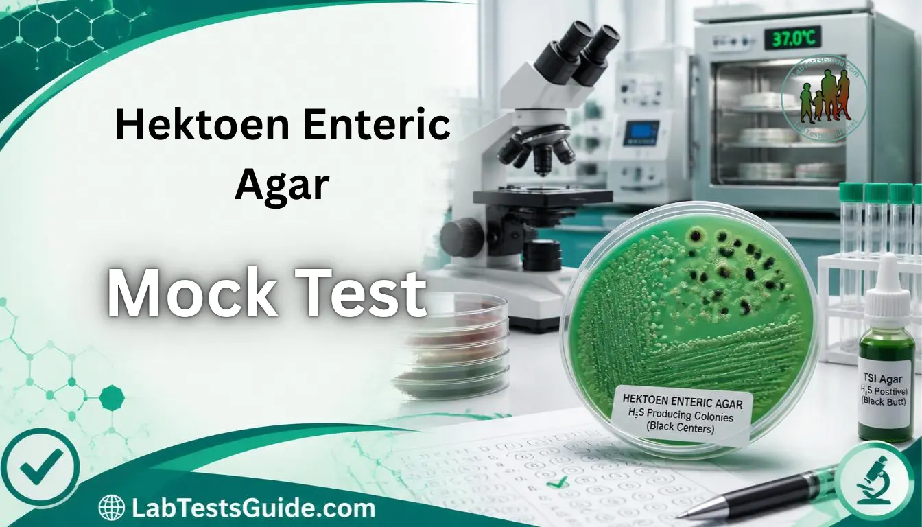 Hektoen Enteric Agar 30 MCQs Mock Test