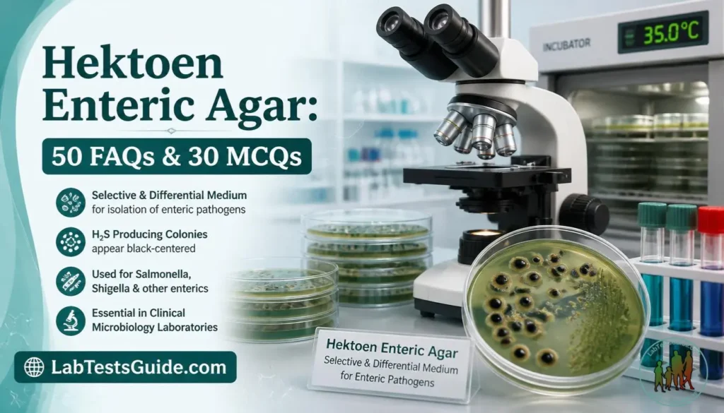 Hektoen Enteric Agar 50 FAQs and 30 MCQs