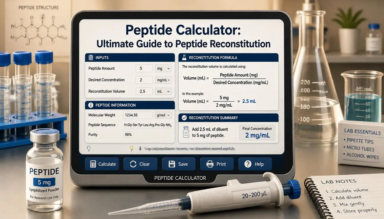Peptide Calculator - Ultimate Guide to Peptide Reconstitution