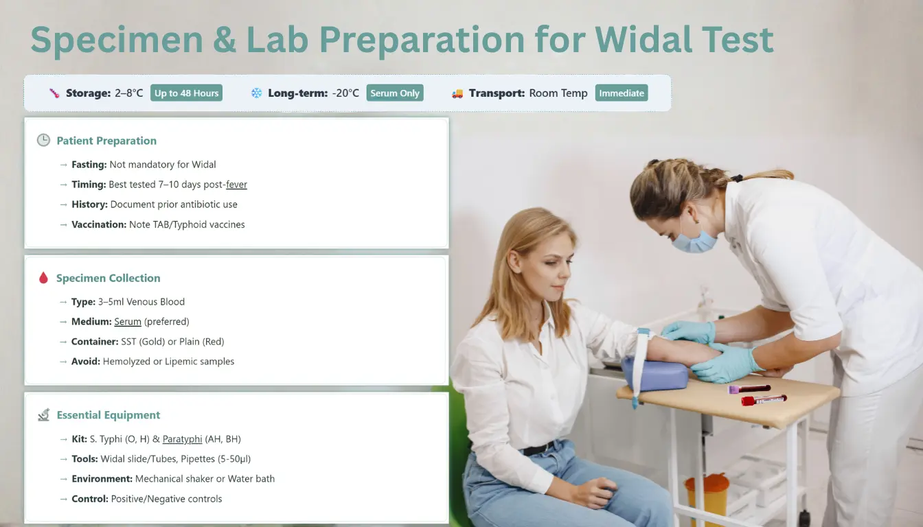 Preparation for Widal Test