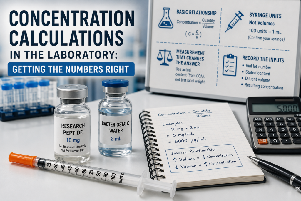 Concentration Calculations in the Laboratory - Getting the Numbers Right