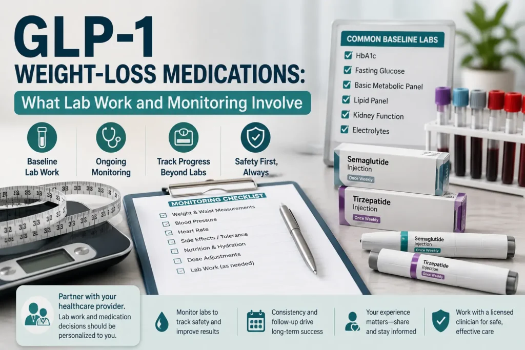 GLP-1 Weight-Loss Medications - What Lab Work and Monitoring Involve