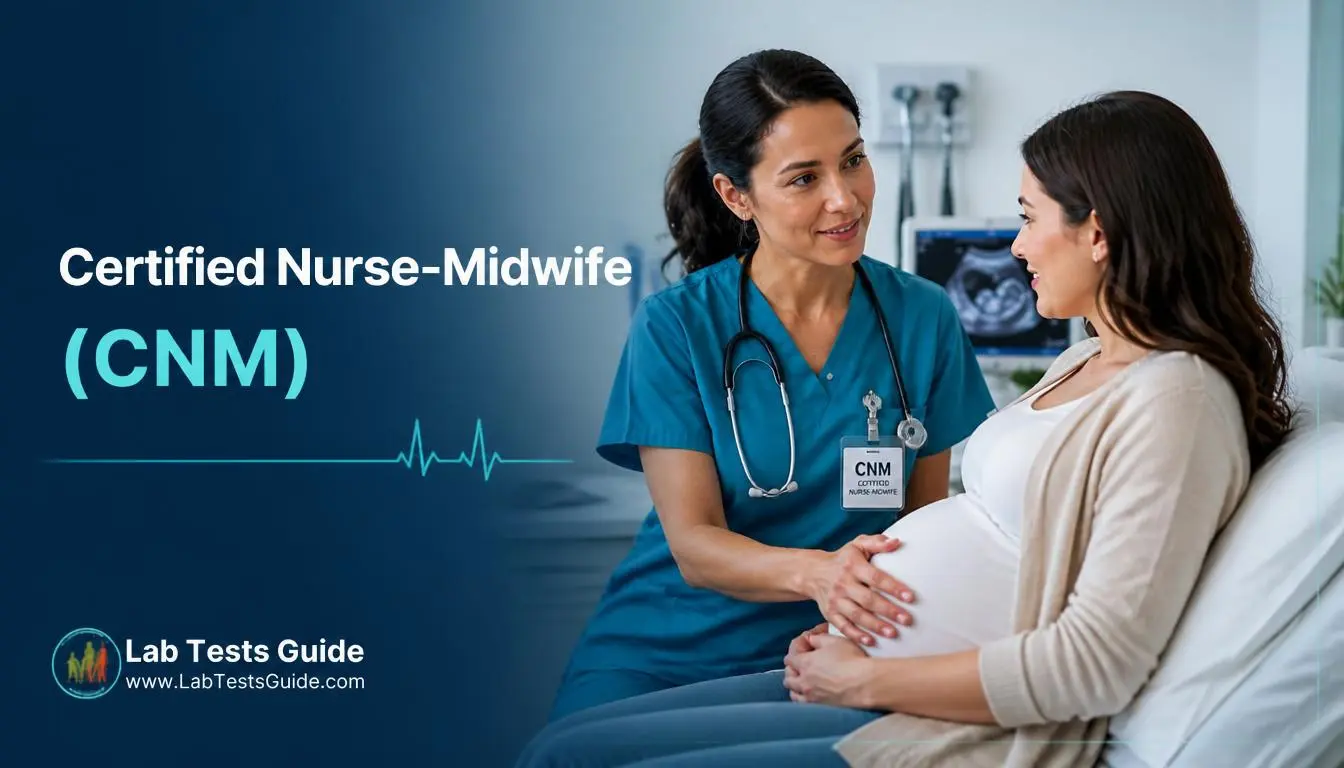 Certified nurse-midwife providing prenatal care to a pregnant patient