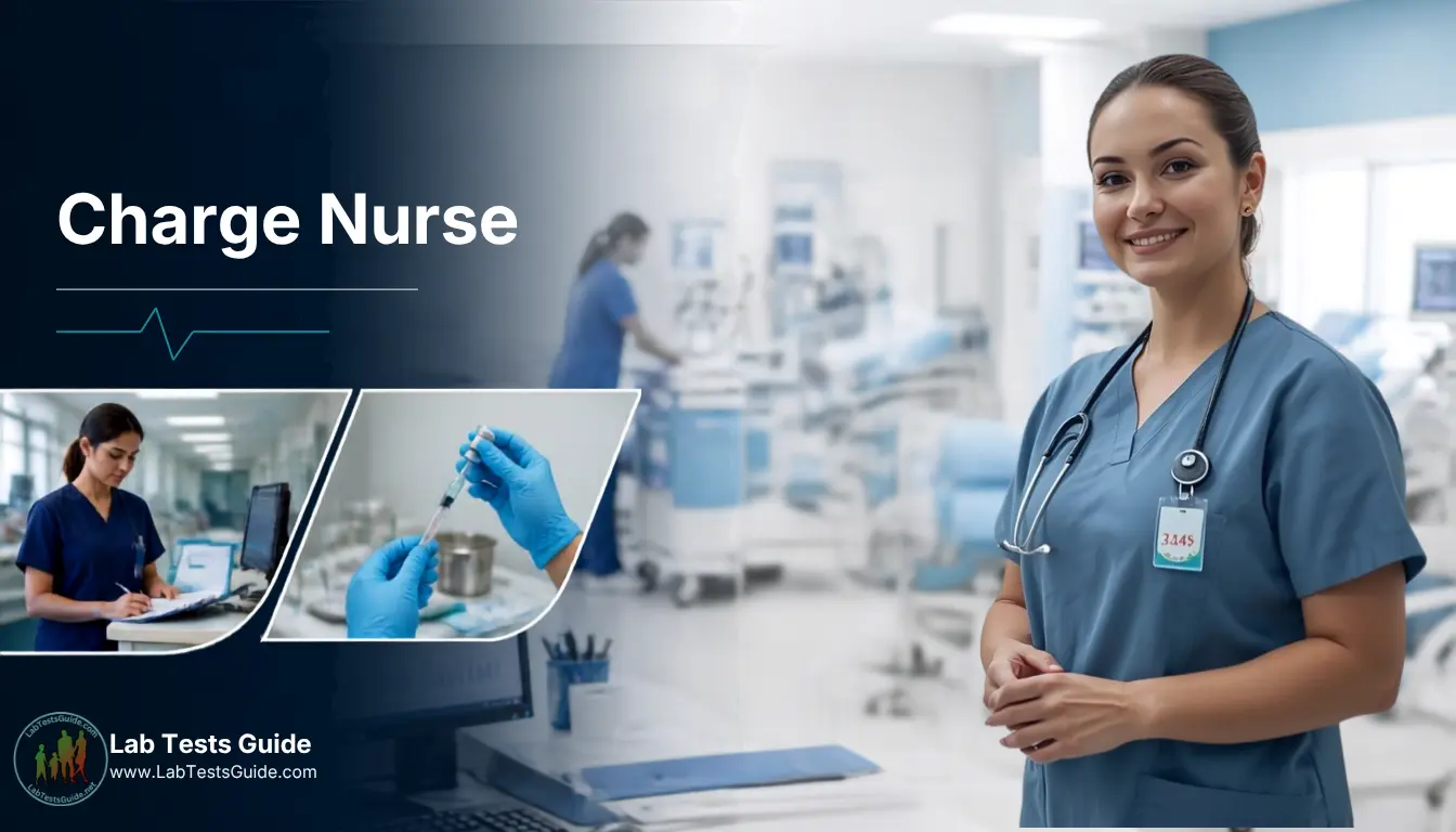 Charge Nurse coordinating nursing staff and patient care in a hospital unit