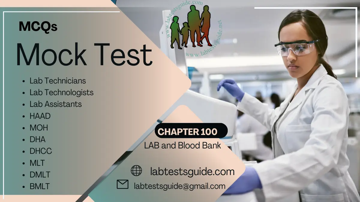 Lab MCQs Mock Test Chapter 100 Clinical Biochemistry