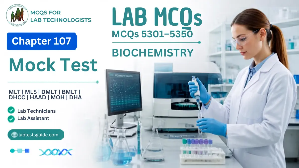 Lab MCQs Mock Test Chapter 107 – Amino Acids and Protein Biochemistry