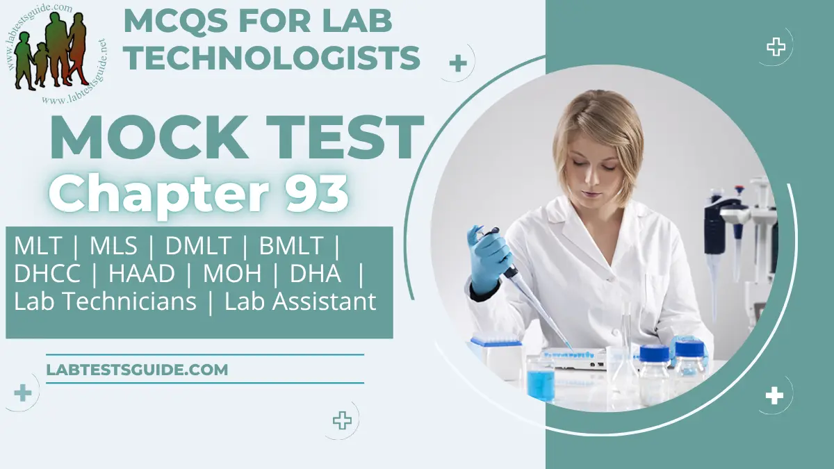 Lab MCQs Mock Test Chapter 93 Clinical Biochemistry