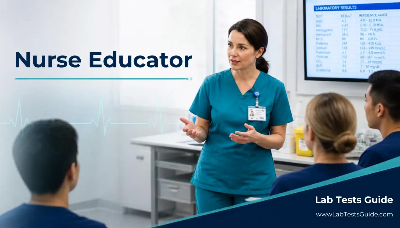 Nurse Educator teaching nursing students in a clinical education setting