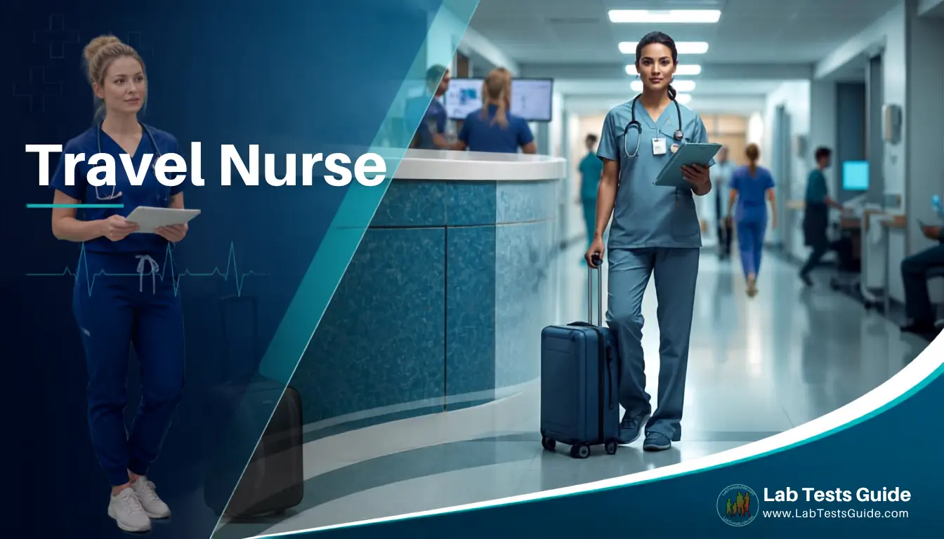 Travel Nurse working in a modern hospital